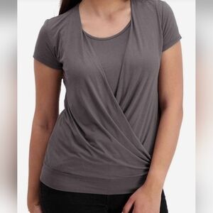 Milk Bubble hem crossover nursing top